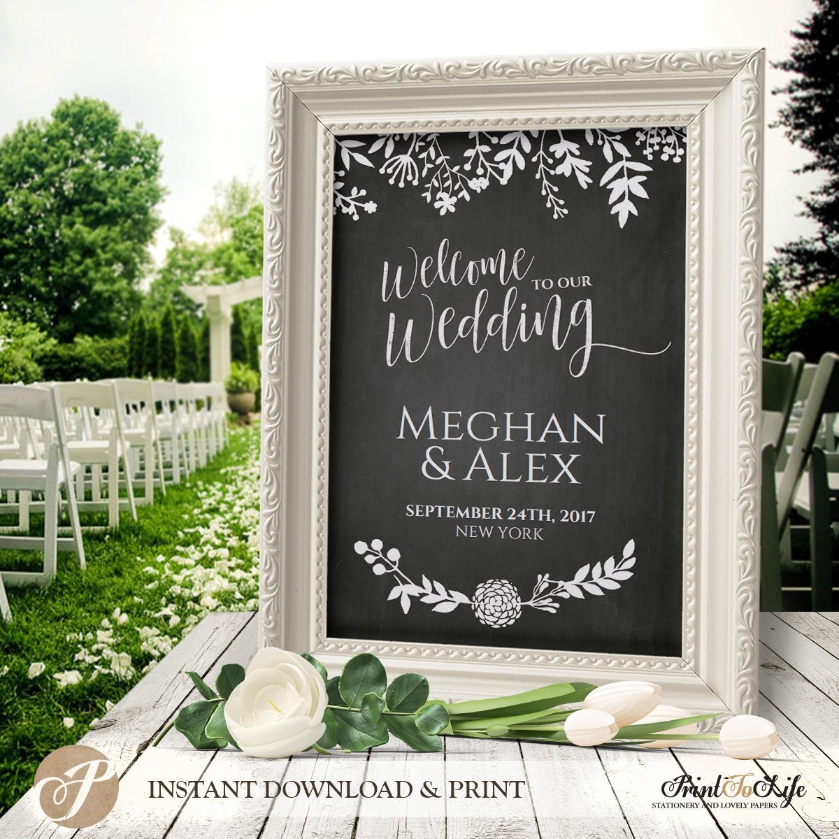 Details about   PERSONALISED WELCOME EVERYONE TO OUR WEDDING CHALKBOARD POSTER 