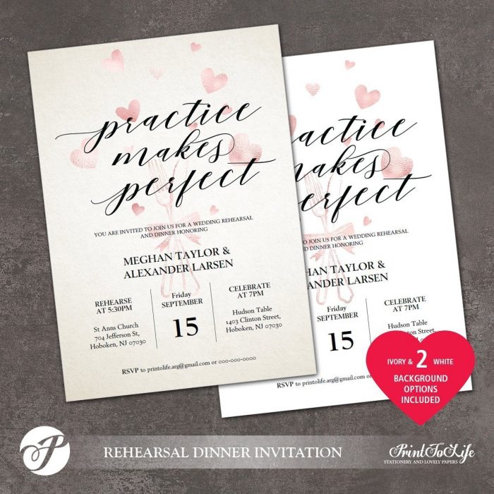 Practice Makes Perfect Rehearsal Template by Printolife