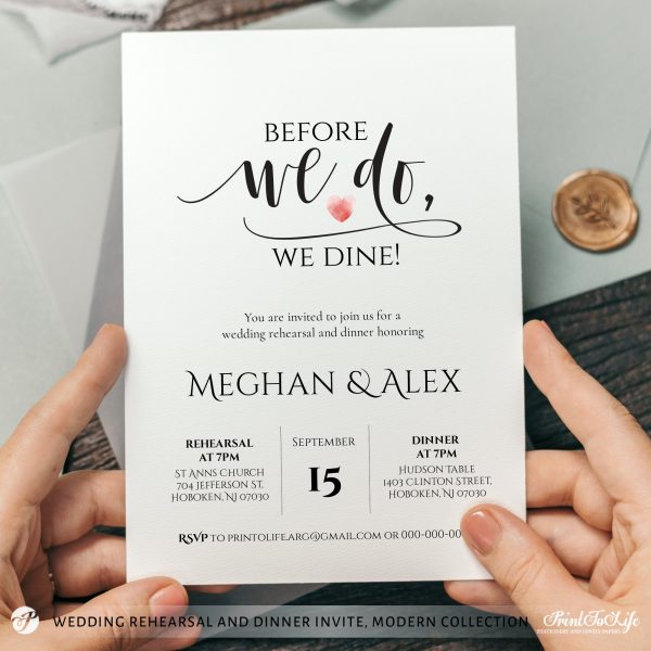 Before we do we dine invitation template
