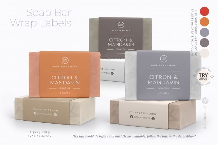 Soap Label Template Apothecary Style by Printolife